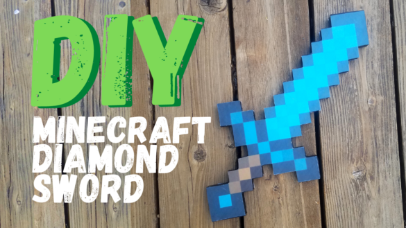 Minecraft Diamond Sword DIY template