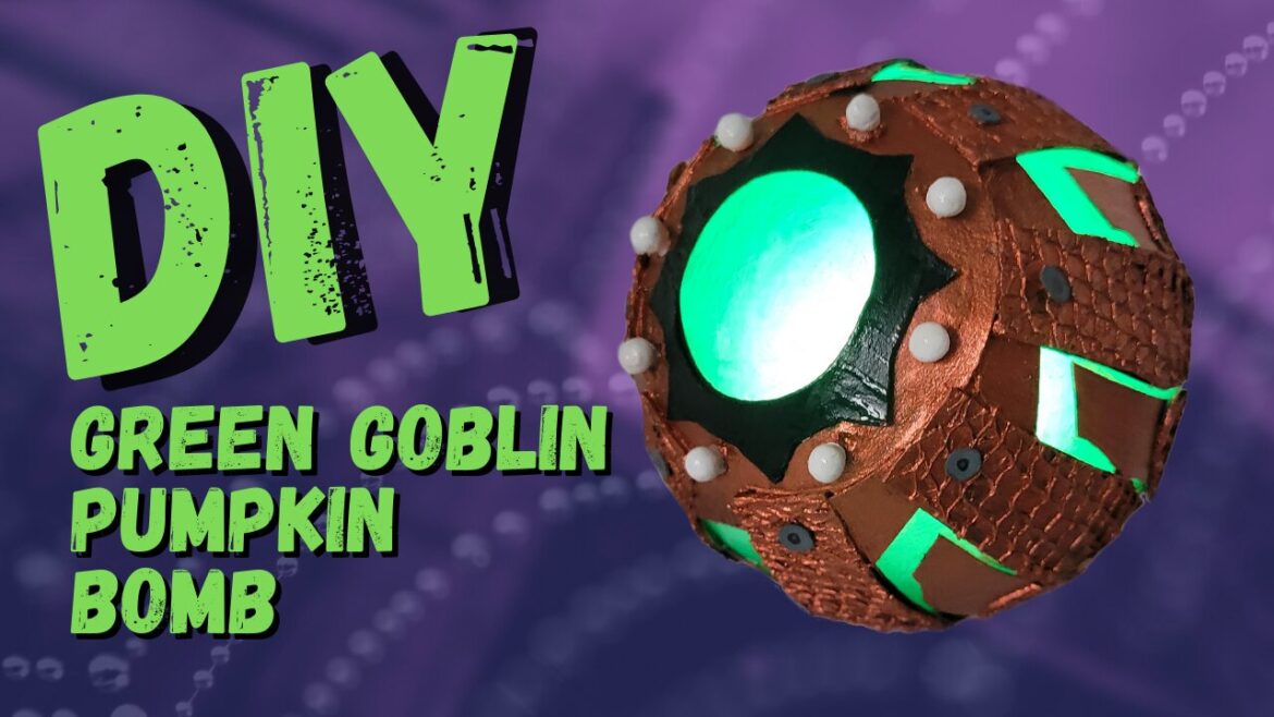 DIY Easy Green Goblin Pumpkin Bomb DIY Easy Green Goblin Pumpkin Bomb