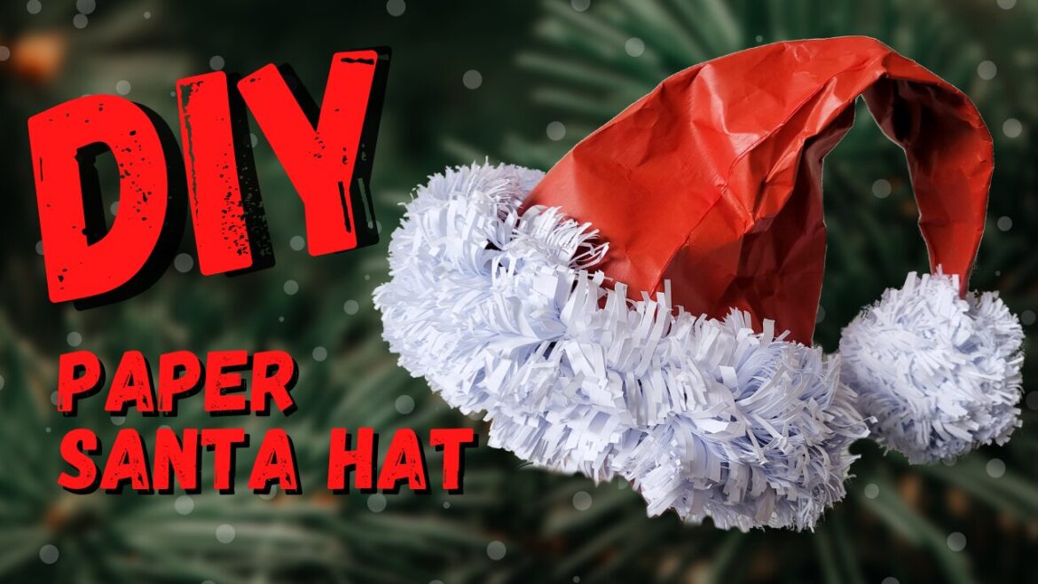 Diy paper Santa hat craft